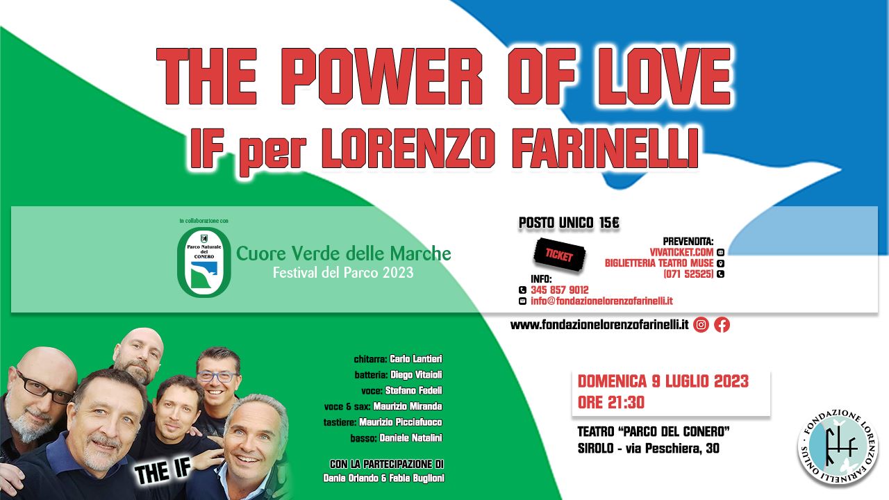 Il Potere Dellamore Di Lorenzo Farinelli Risuonerà Anche A Sirolo 9 Luglio Ore 2130